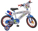 Edad recomendada: 4-6 años Pik&Roll Avengers Velo Enfant 14\" Mixte. Gris Bicicleta Pulgadas, Niño, Variado, 101 x 50 x 68
