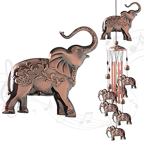 Elephtant Copper Wind Chimes Outdoor, 2022 New Christmas Garden Decorations, Gardening Gifts Gift For All Mom/Dad/Women/Grandma/Mother/Daughter/Aunt/Friend/Wife,Windchime Yard Decor #TOP3