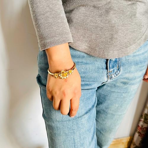 Image of Fashion 18K Gold Plated Flower Arm Band Cuff Bracelet