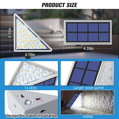 image for NIORSUN Solar Step Lights for Outside,8 Pack Cool White Solar Stair Li