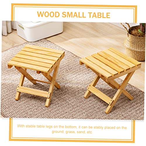 Table en bois jaune au design simple et beau pour extérieur - 6