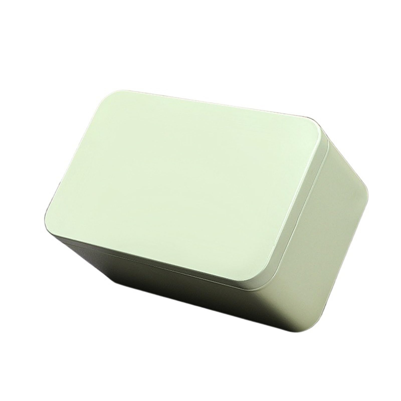 FDBTYJN Tea Caddy 1Pc Metal Tin Jar Square Sealed Box Tea Candy Cookies Storage Boxes Food Packaging Containers Jars For Party Favors(Beige)
