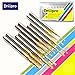 DRILLPRO 10Pcs 0.8-3 mm Titanium Coat Carbide End Mill Engraving Bits CNC Rotary Burrs Set Tool PCB Mould Plastic Fiber Carbon Fiber Hardwood, 1/8'' Shank