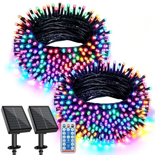 Luces solares decorativas impermeables IP65 de 400 LED con gran autonomía para tu hogar