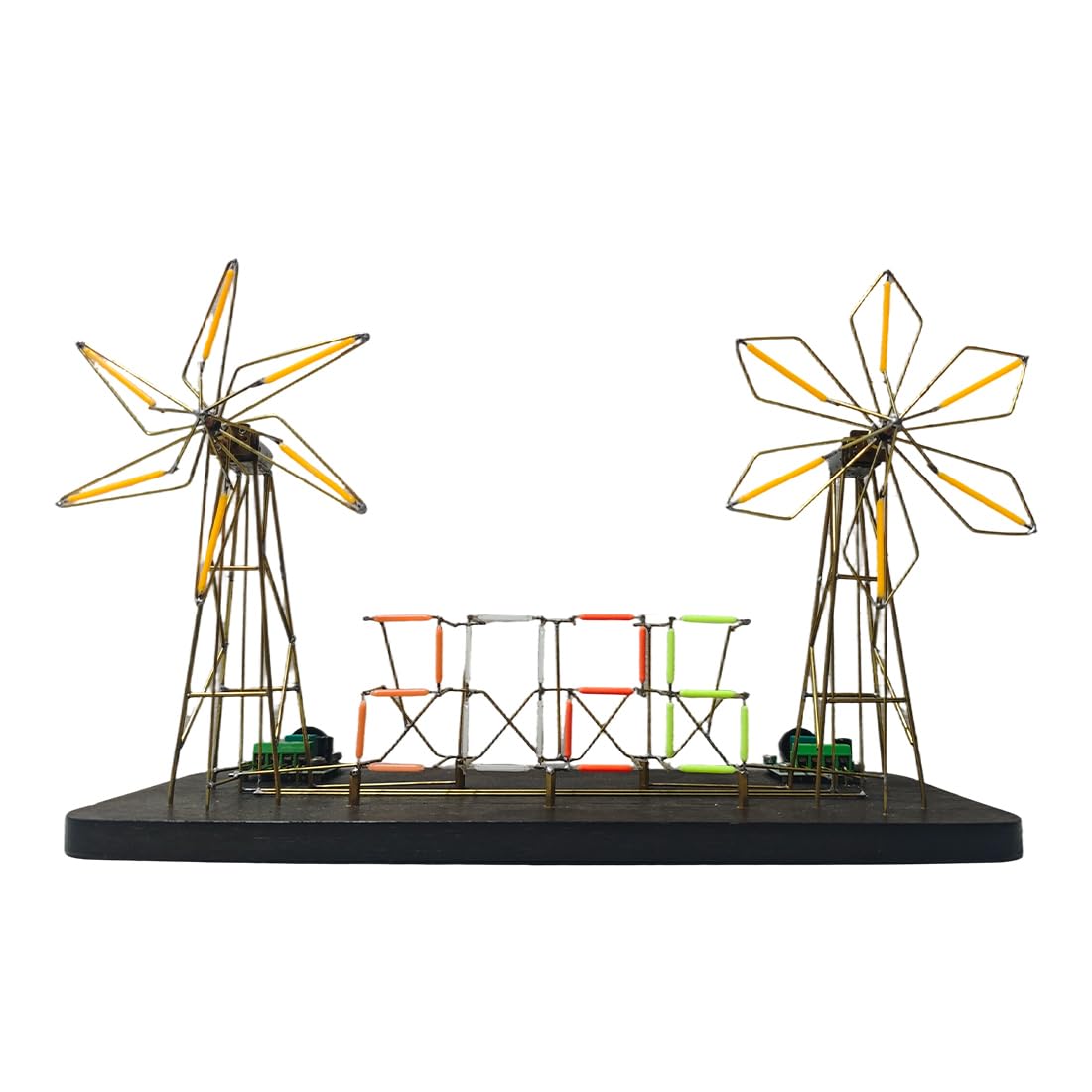 DIY-Bausatz für eine digitale Windmühle Metalldraht doppeltem Windmühlen