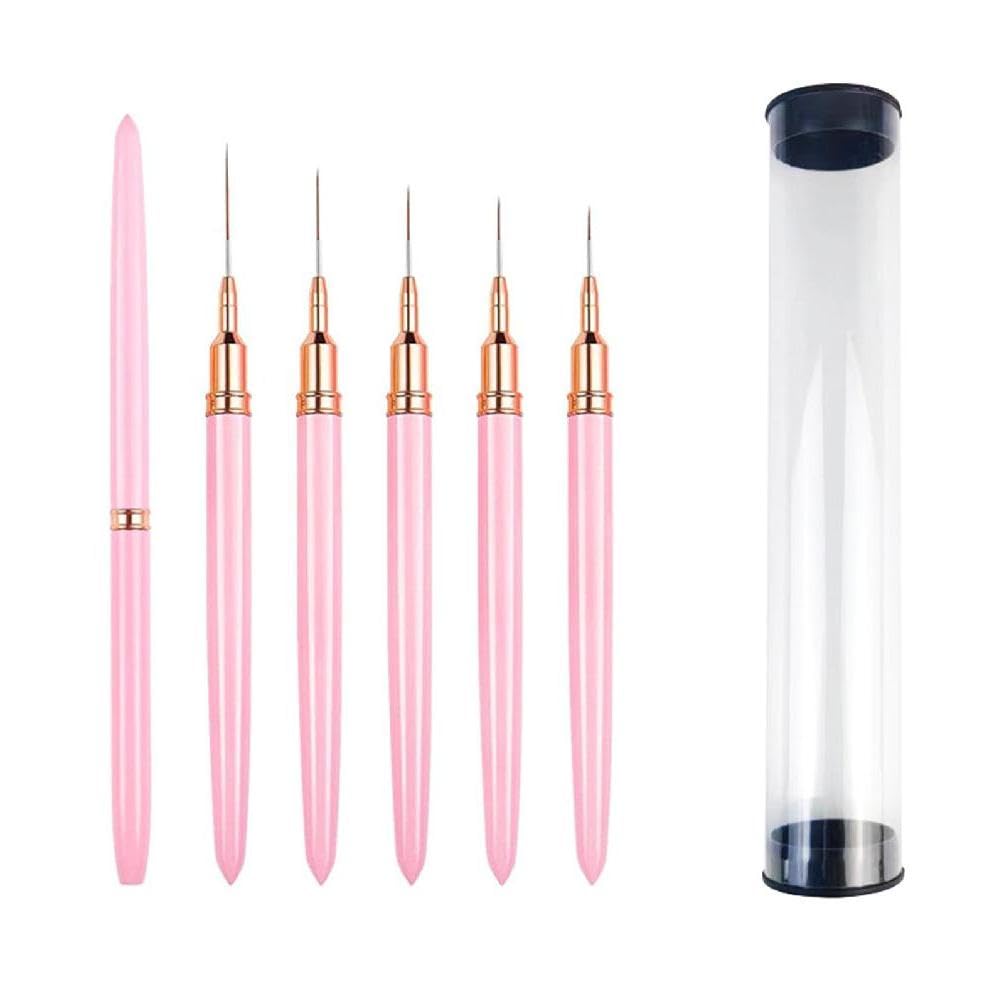Professional Nail Art Brushes Nail Line Brush UVGel Painting Pen Carved Nail Art Liner 3D Rhinestones Brush For Manicure Nail Decorations For Nail Art Liner Brush Set Diy Drawing Lines Rhinestones Tip