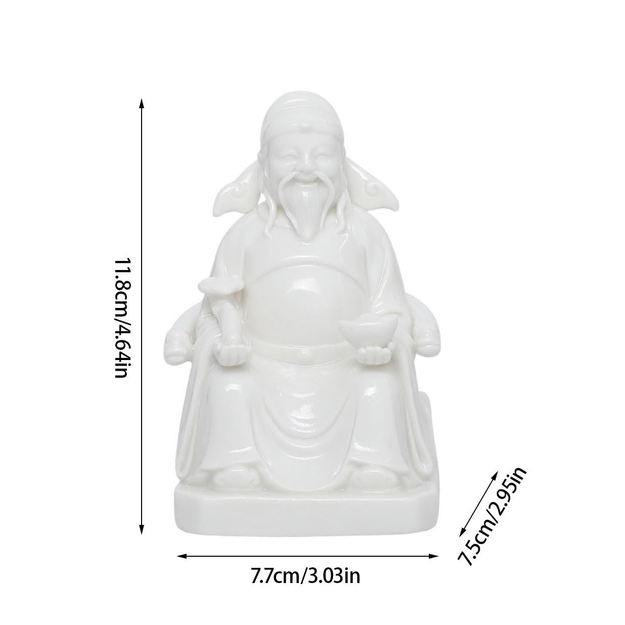 Dekoracja biurowa ceramiczna posąg Boga Bogactwa Budda, ozdoba domu, salonu, rzeźby biura i dekoracji wnętrz (A)