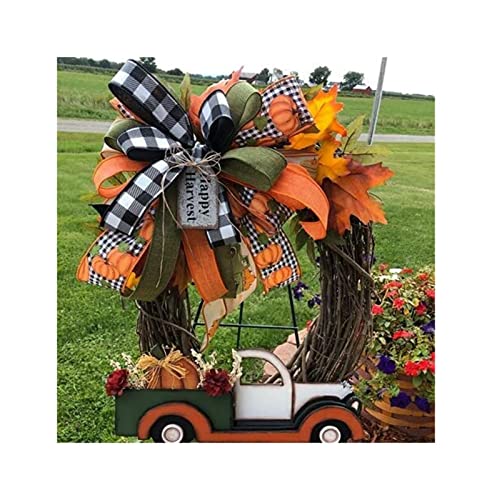 Couronne d'automne vintage d'Halloween avec citrouille pour décoration de maison