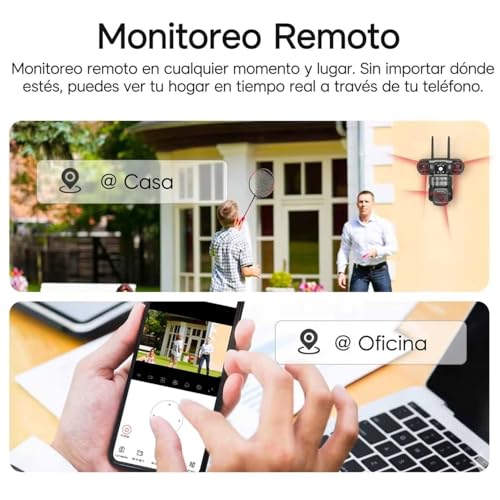 Image of 6MP Triple Lens PTZ CCTV Camera for Outdoor Security | 360 View | Color Night Vision | Motion Detection | Two Way Audio | Automatic Alert | Wireless Home Security with Mobile App V380 Pro
