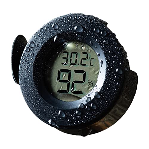 Garneck 1pc Mini Digital Hygrometer Thermometer for Reptile Box Waterproof LCD Display Monitor Humidity and Temperature for Terrariums