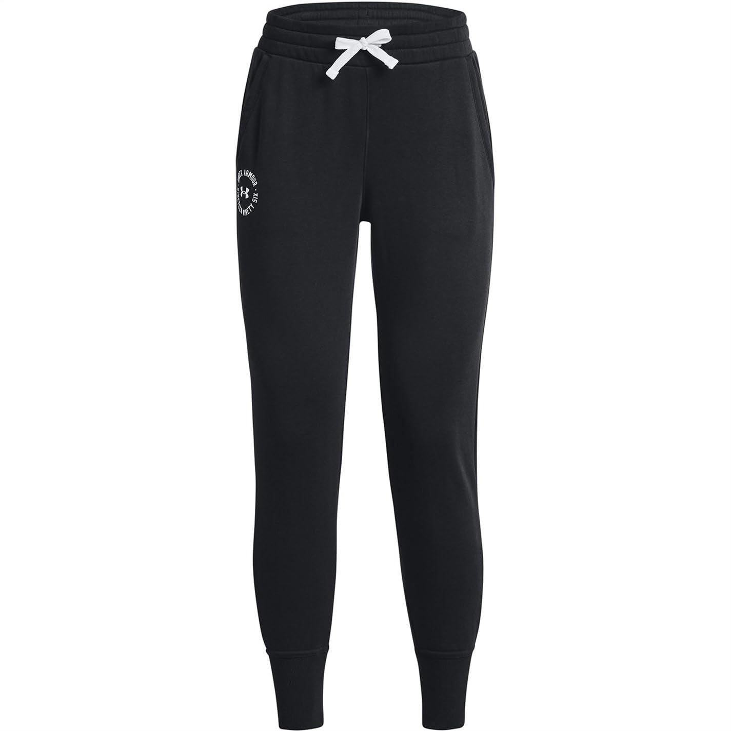 Womens Rival Crest Joggers Pants, Color Black/White (001), Size: Large
