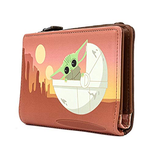 Loungefly Star Wars The Mandalorian Baby Yoda Wait For Me Faux Leather Wallet4