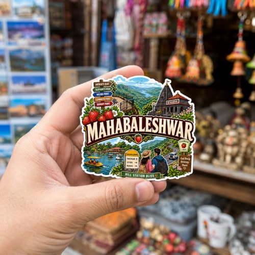 Image of Zesta Wooden Fridge Magnets Set | Refrigerator Decor Magnets for Kitchen | India Souvenir Fridge Magnet Collection | Wooden Magnet for Fridge Door Decoration (Mahabaleshwar)