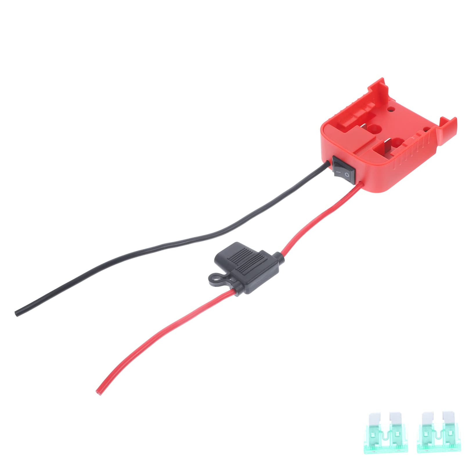 DOITOOL Adaptador De Corriente para Coche De 3 Piezas Conector De Batería De Plástico De 18 V Fácil De Instalar.