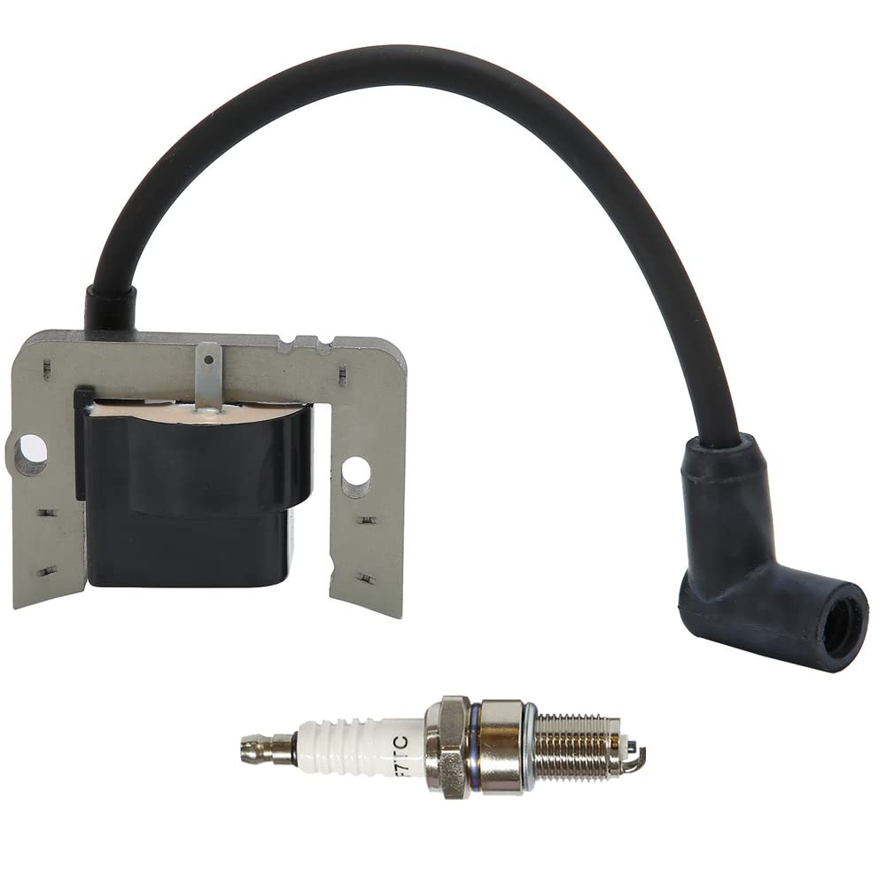 Bobina de Encendido 37137 36344A con bujía F7TC for cortacésped de Gasolina/Gas de Motor te-CU-m = se-h a través de OHV180, OV358EA a través de OV490EA Accesorios de Repuesto para cortacésped