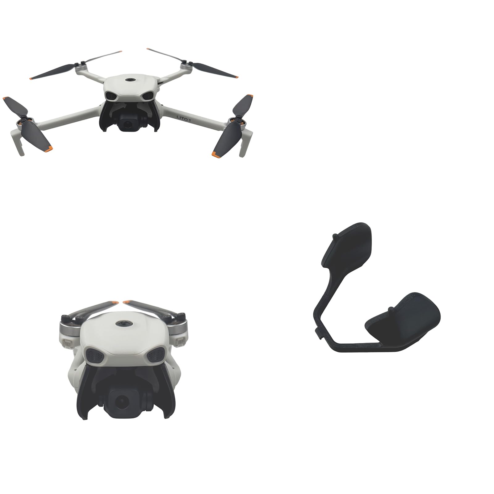 Für DJI Lito 1/X1 Objektivschutz, Gegenlichtblende, Gimbal-Kameraschutzhaube, Schutzabdeckung, schwarz