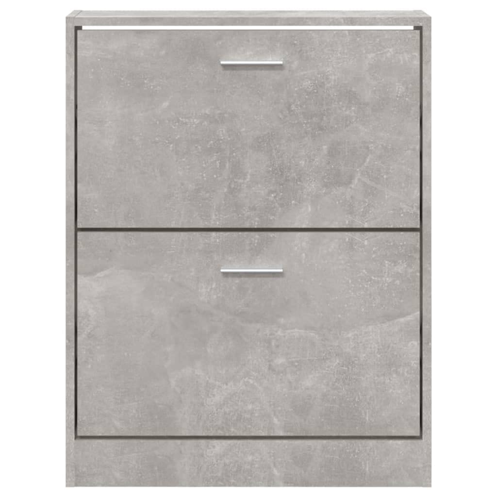 Schuhschrank Betongrau 59x17x81 cm Holzwerkstoff Schuhschrank Schmal Hoch Schuhregal Geschlossen