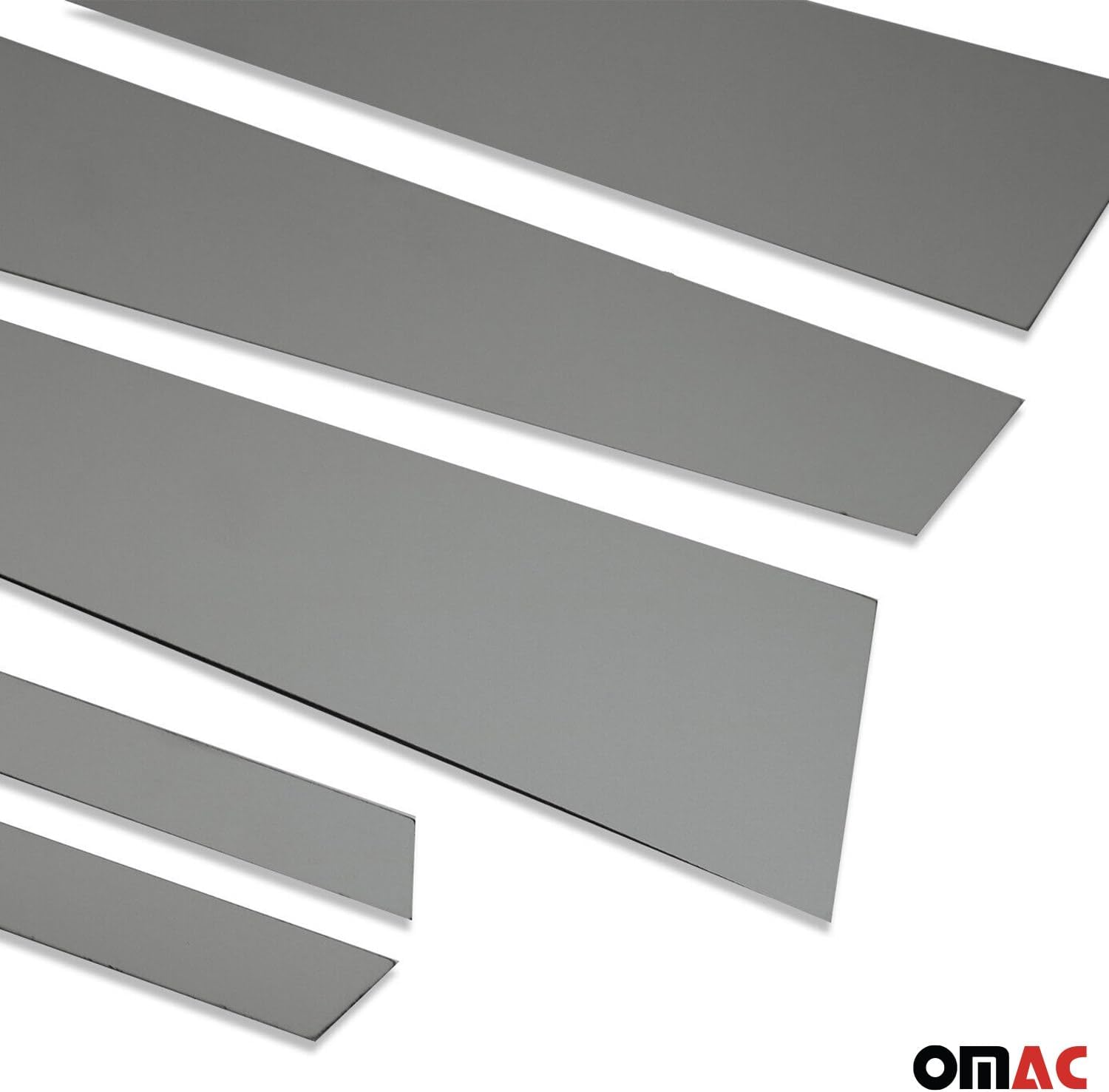 OMAC Window B Pillar Posts Trim for Mercedes S Class W221 2007-2013 S.Steel Dark 6X