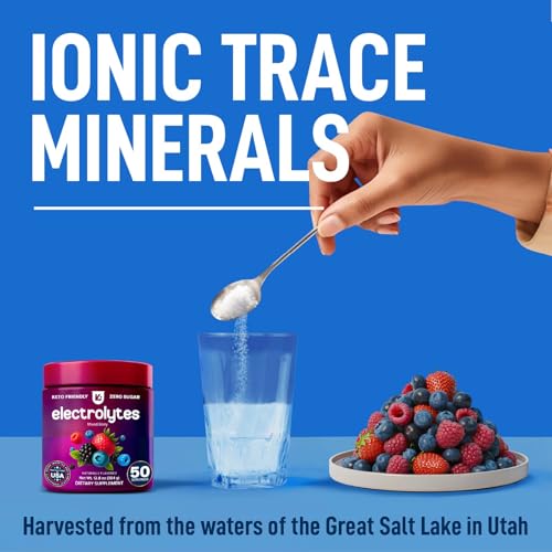 Image of Keppi Mixed Berry Electrolytes Powder 50 Servings - Sugar Free Electrolytes Drink Mix with Potassium, Magnesium & Sodium - Keto Hydration Electrolytes - Fasting-Friendly, Low-Calorie