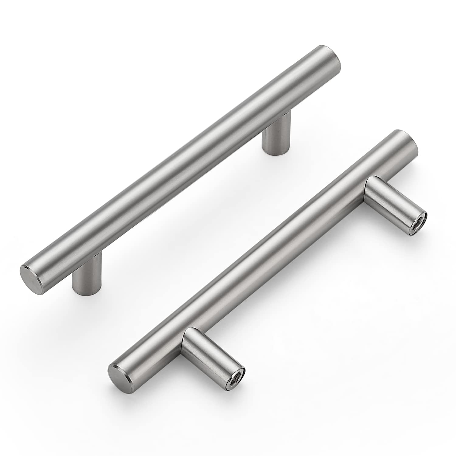Home Expert Cabinet Hanldes Drawer Pulls Brushed Nickel 6" Length 3.75" Hole Center 25 Pack Cabinets Pulls
