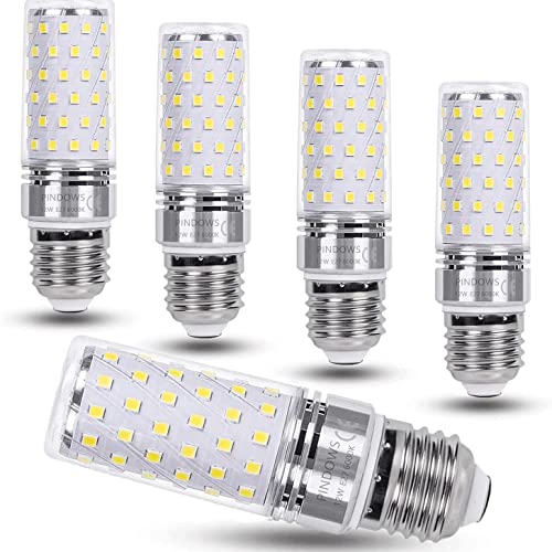 12W Bombilla LED E27 LED Maíz Bombilla Blanco Frío 6000K,Equivalente Bombillas Incandescente 120W,Alto Brillo 1450LM Puede Reemplazar Lámpara Halógena 100W~120W,CRI 80+,No Regulable,Paquete de 5 Cover