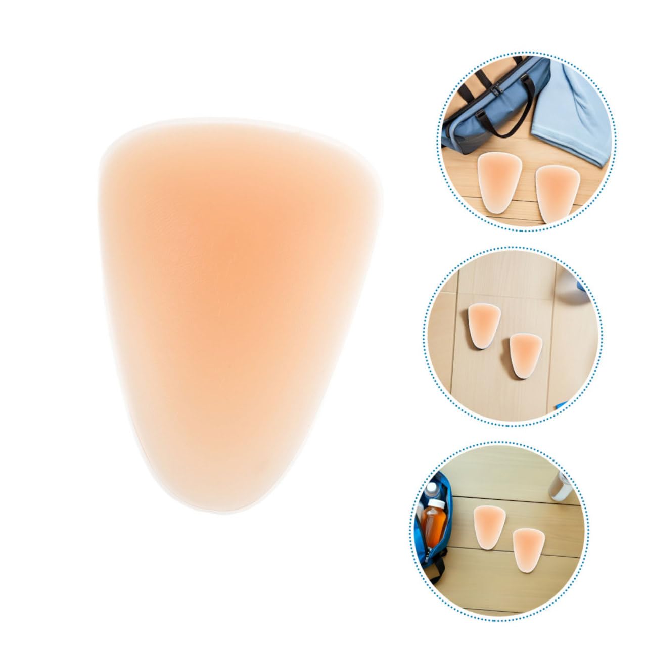 Abaodam Ginocchiere in Silicone Beige 4 Pezzi per Pattinaggio e Snowboard Design Ergonomico e Facile da Indossare, Protezione per Ginocchia in Attività All'aperto