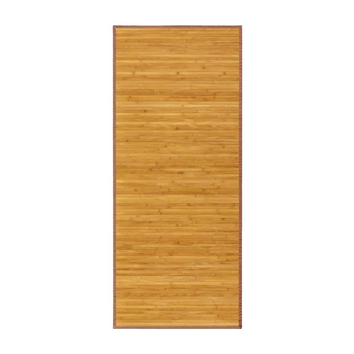 LOLAhome Alfombra de bambú, Antideslizante, Antimanchas, Resistente a la Humedad, para Salón, Dormitorio, Cocina, Baño, Pasillo, Garaje- “Natural” de 175x75 cm