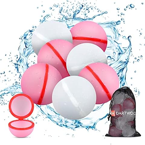 Dartwood Reusable Water Balloons - Magnetic, Self-Sealing, Reusable Water Balloons for Kids (12 Pack) Cover