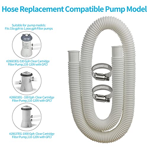 DAILJMON Swimming Pool Hose Replacement Hoses for Above Ground Pools,1.25"/32MM Diameter-Length 59"/150CM - Image 4