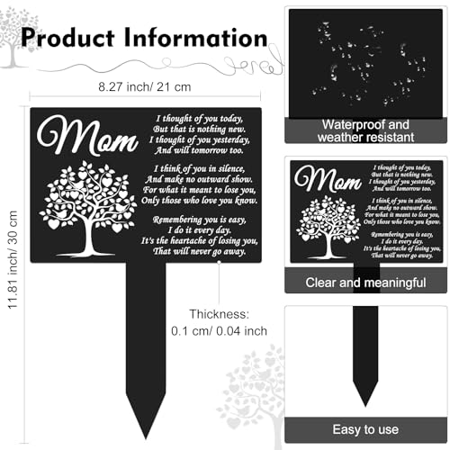 image for Wesiti Memorial Stakes Cemetery Decorations Metal Grave Markers Plaque