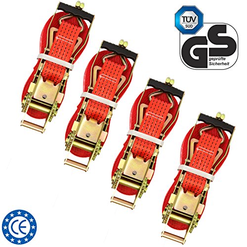 4CARS Set di 4 pezzi - cinghie di fissaggio con