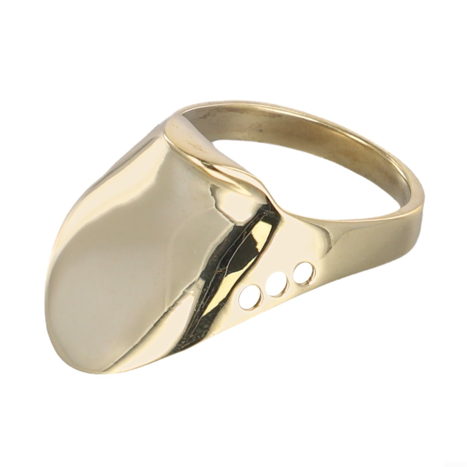 Anillo de latón para el pulgar, protector de dedo con almohadilla de cuero, tamaños de 18 a 24 mm compatibles con caza con arco, protección de tiro (22#)