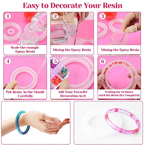 HASTHIP 94 PCS Resin Jewellery Mold Kit White1 - Image 7