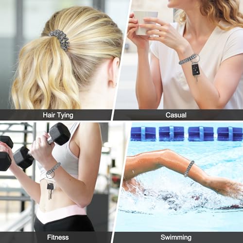 Image of TENOC Spiral Coil Keychain, Anti-lost Key Chain Holder Lanyard Cord for Sauna Outdoor Sports and Gym Pool