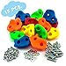 GO!elements Klettergriffe Kinder Set Outdoor inkl. Befestigungsmaterial - Indoor Klettersteine für Kletterwand - Kids Bouldersteine bunt für Spielturm mit Schrauben - 15 Stück