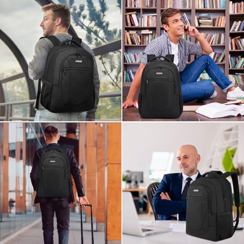 Image of ZUBOND Backpack for Men and Women, School Backpack for Boys and Girls, 15.6 Inch Travel Laptop Backpack with USB Charging Port, Water Resistant Slim Sturdy College Computer Bag