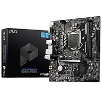 MSI B560M PRO-E Motherboard, Micro-ATX, Supports Intel Core 11th Gen Processors, LGA 1200-2 x DIMMs (5200MHz/OC), 1 x PCIe 4.0 x16, 1 x M.2 Gen4/3, 2.5G LAN