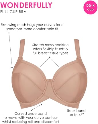 Curvy Kate Wonderfully Side Support Bra 32K, Latte