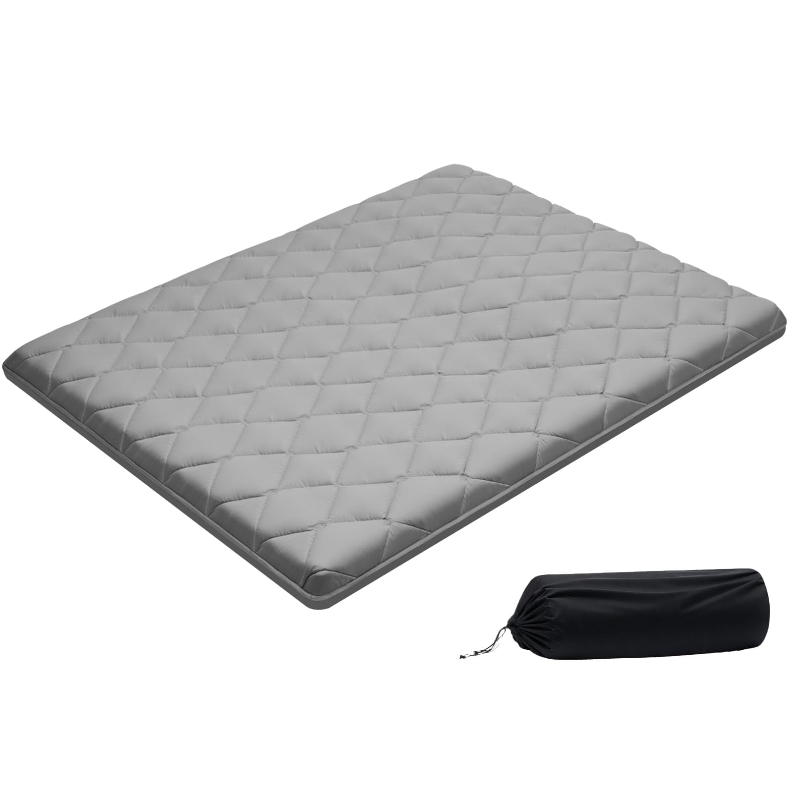 VEVOR Tappeto tatami giapponese materasso futon pieghevole con borsa portaoggetti e fissaggio, tappetino a 9 strati per dormire, dormitorio, meditazione, yoga