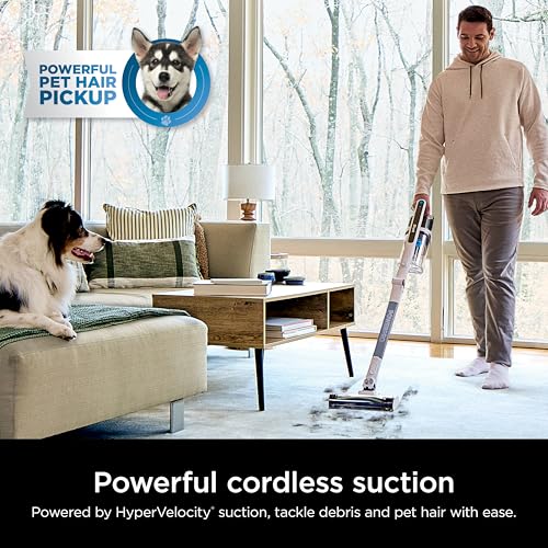 Image of Shark PowerPro Flex Reveal Plus Cordless Vacuum, Java, IZ382H | FloorDetect & Dirt-Reveal Technology, HEPA Filter, for Carpets & Hard Floors, up to 50-Min Runtime, Powerful Pet Hair Pickup