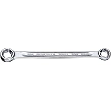 Stahlwille 41251012 21TX Double Ended Ring Wrench, Made of Chrome Alloy Steel & Chrome Plated, Slim Heads, For Work in Confined Spaces, Fits E10 & E12 External Torx Screws, L. 149.5 mm
