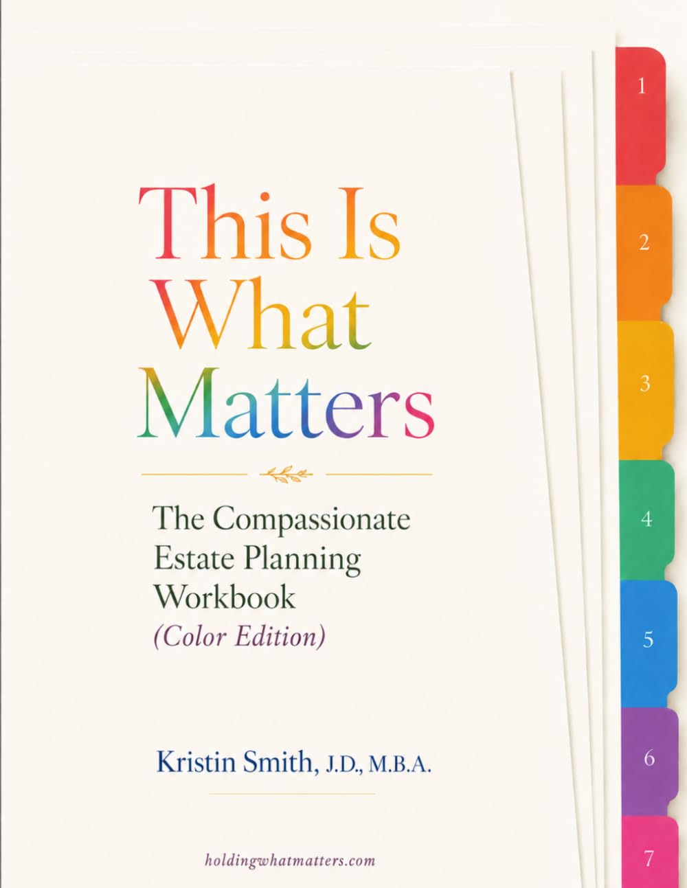 This Is What Matters: The Compassionate Estate Planning Workbook (Color Edition)
