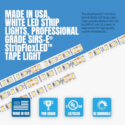 Tira de LED flexible SIRS-E 2700K 10 m 120 LEDs/m miniatura 3
