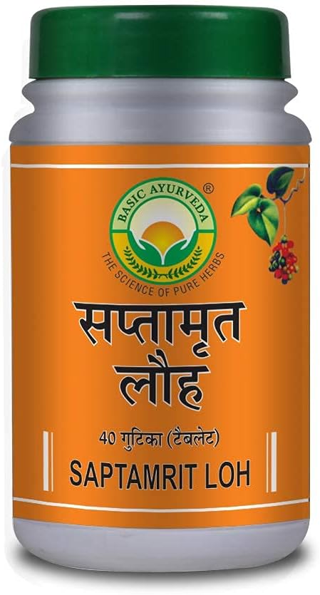 Basic Ayurveda Saptamrit Loh (40 Tablets) Pack of 4 | Ayurvedic Herbal Tablet | Traditional Formula with Ayurvedic Ingredients | Daily Use Wellness Supplement
