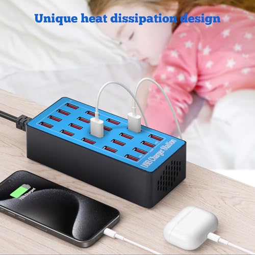 USB Charger Station, 100W/20A Desktop Charging Station, 20 Ports Multi-Function Charger, USB Charging Hub, Suitable for Samsung/iPhone/iPad/Google Pixel/Tables and Other Electronics USB Charger Station, 100W/20A Desktop Charging Station, 20 Ports Multi-Function Charger, USB Charging Hub, Suitable for Samsung/iPhone/iPad/Google Pixel/Tables and Other Electronics