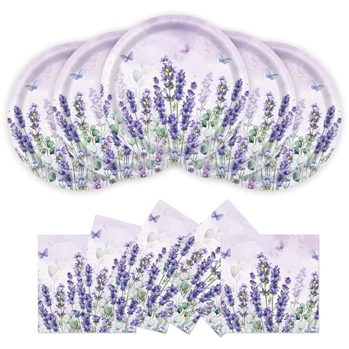 Assiettes aquarelle florale haut de gamme violette pour table de fête