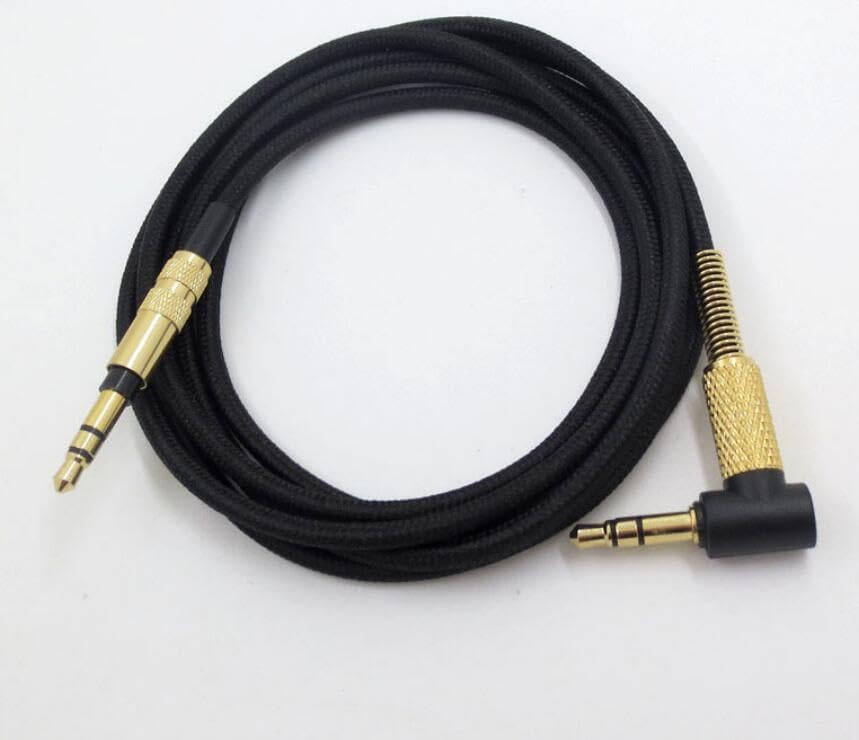 Coyktonty Replacement Headphones Cable Compatible for ATH ANC9, ANC20, ANC25, ANC27, ANC27x, ANC29, AR3is, MSR7BK, MSR7GM, MSR7NC, OX7AMP, SR5BK 3.5mm Interface Audio Adapter (Without Remote Control)