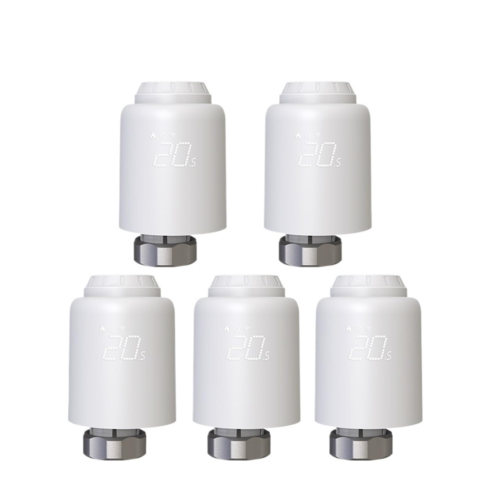 Zawór Grzejnikowy Tuya Zigbee 3.0, Głowica Termostatyczna, Termostat, Regulator Temperatury, Głos Automatyczna Regulacja(TRV601Z 5PCS)