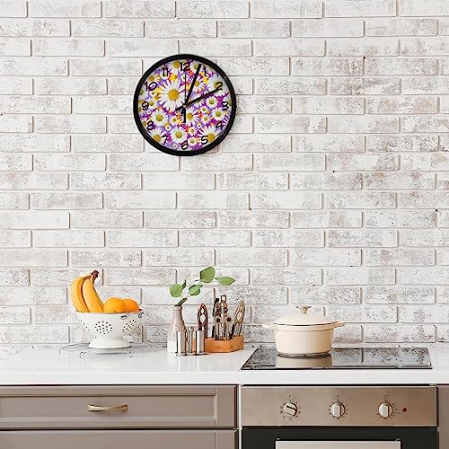 Horloge murale silencieuse ronde à aiguilles fluides à quartz - 8