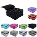 Essential Oils Storage – pureGLO 30 Bottle Essential Oil Carrying Case - Essential Oil Organizer Bag Travel Carrier Holds 5ml, 10ml, 15ml Vials – Holder for Young Living & Doterra Containers (Black)